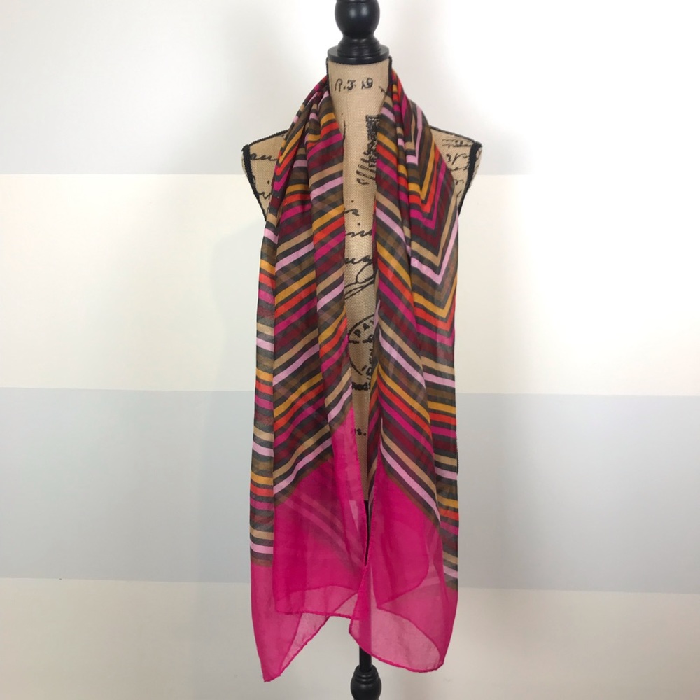 The Limited Gauze Lightweight Striped Scarf 72"